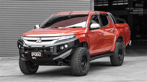 Piak Elite Non Loop Winch Bar For Mitsubishi Triton Mr 2018 Orange Tow