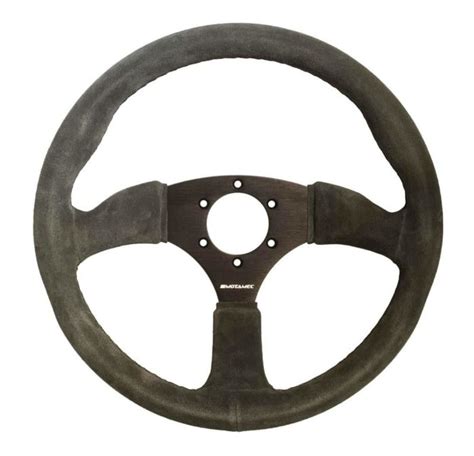 Motamec Semi Dish 350mm Suede Steering Wheel Dark Grey