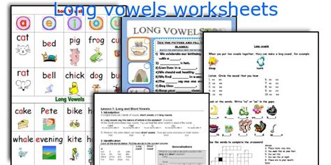 Long Vowels Printables