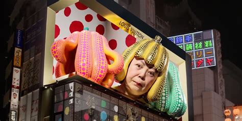 Louis Vuitton X Yayoi Kusama 3d Tokyo Billboard Hypebeast