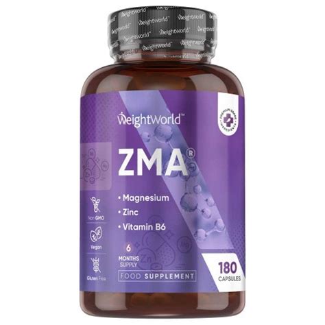 Buy ZMA Capsules | 180 Vegan Capsules | 6-Month Supply | WeightWorld