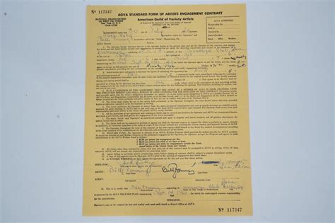 Sold at Auction: Signed Jack Ruby Nightclub Union Contract, Fanning