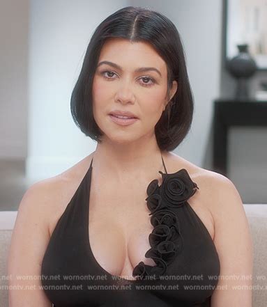 WornOnTV Kourtneys Black Halter Confessional Dress On The Kardashians