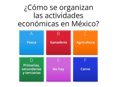 División de actividades económicas en México Quiz