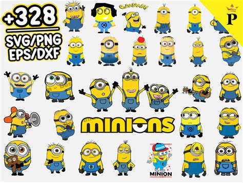 328 Minions Bundle SVG Minions Bundle Layered SVG Despicable Me