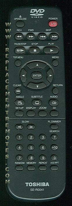 Buy Toshiba Se R0041 Ser0041 79078063 Dvd Player Dvd Remote Control