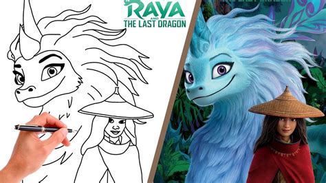 How To Draw Sisu And Raya From Raya And The Last Dragon Step By Step Youtube