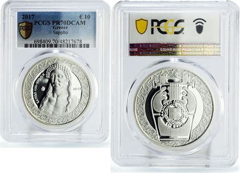 Greece Euro Greek Culture Poet Sappho Literature Pr Pcgs Silver