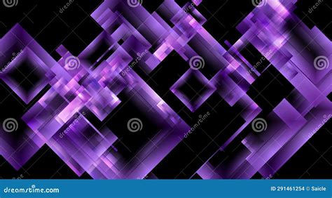 Violet Glossy Squares Abstract Hi Tech Background Stock Vector