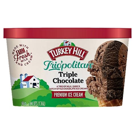 Turkey Hill Triopolitan Triple Chocolate Premium Ice Cream 1 44 Qts