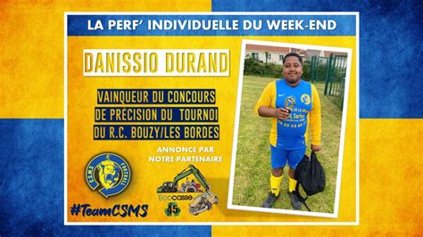 Actualité Félicitations à Danissio club Football CSM Sully sur