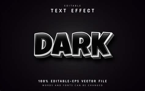 premium vector dark text effects