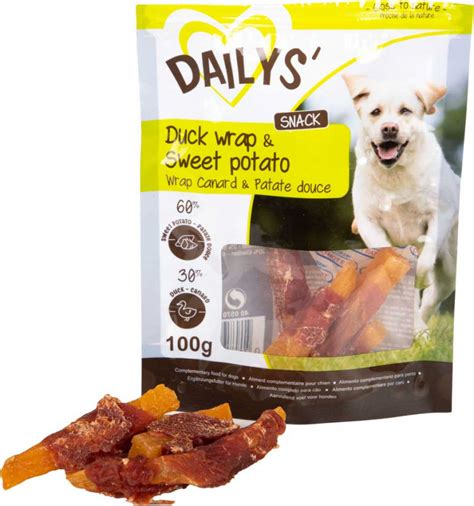 Friandises Naturelles Pour Chien Wrap Saveur Patate Douce Canard Dailys