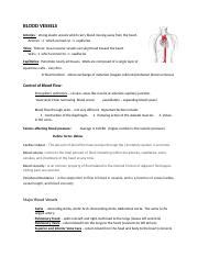 5 3 Blood Vessels Heart Malfunctions Notes Part 3 1 Docx BLOOD