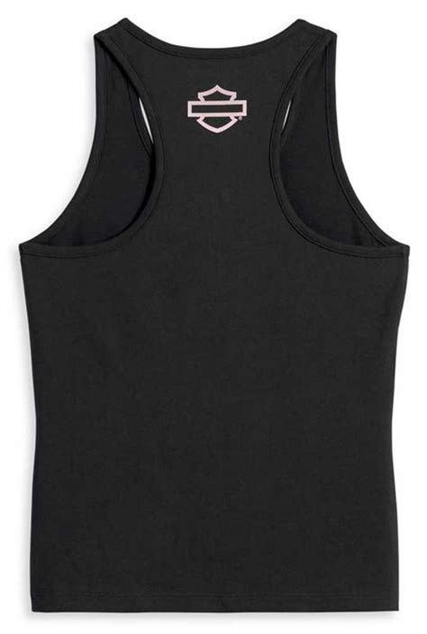 Harley Davidson® Womens Pink Label Henley Cotton Tank Top Black 96258 23vw Wisconsin Harley