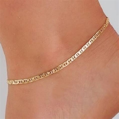 Simple Gold Anklet Gold Beaded Anklets Gold Dainty Anklet Etsy