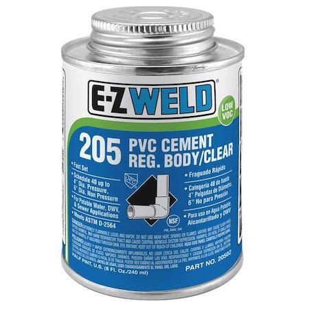 Ez Weld Cement Oz Clear Pvc Low Voc Zoro