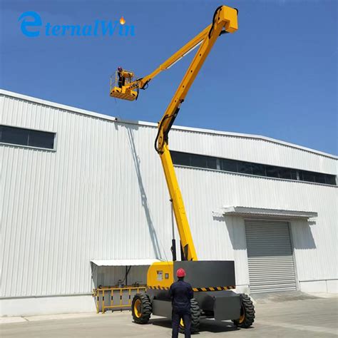 10m 20m Aerial Work Lifts Safety Self Propelled Boom Lift Telescopic