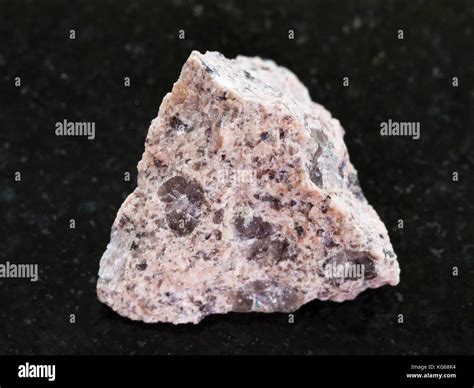 Macro Shooting Of Natural Mineral Rock Specimen Raw Granite Stone On