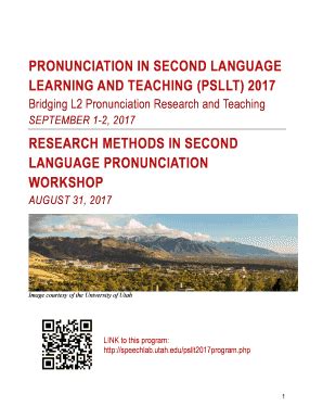 Fillable Online PRONUNCIATION IN SECOND LANGUAGE Fax Email Print