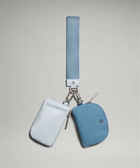 Lululemon Dual Pouch Wristlet Powder Blue Utility Blue Lulu Fanatics
