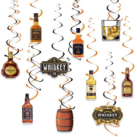 Whiskey Birthday Party Decorations Whiskey Bottle Foil Balloon Banner