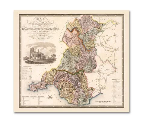 Old Wales Map Map Of The South East Circuit Of The Principality Of