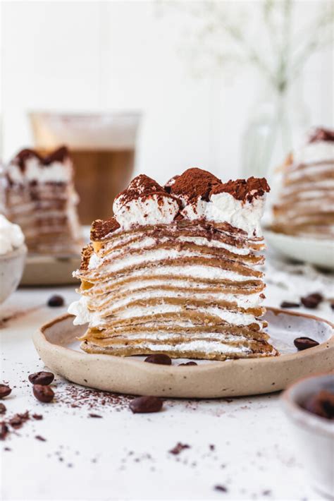 Vegan Tiramisu Crepe Cake Nourishing Amy