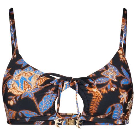 Seafolly Silkroad Drawstring Keyhole Bralette Bikini Top Damen Online Kaufen Bergfreunde De