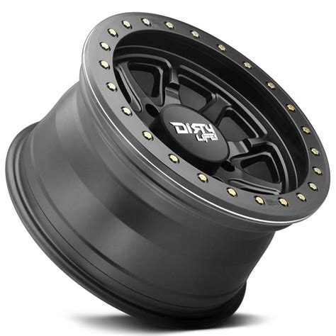 Dirty Life Dt Matte Black W Simulated Beadlock Ring Wheels