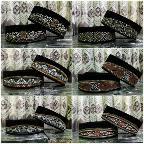 Raya Pcs Embroidered Soga Songkok Skullcap Caps Shopee