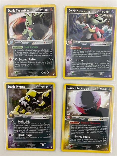 Ex Team Rockets Returns Vintage Holo Tyranitar Hypno Slowking Electrode