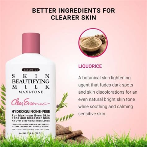 Clear Essence Hydroquinone Free Skin Beautifying Milk Maxi Tone 10 Oz