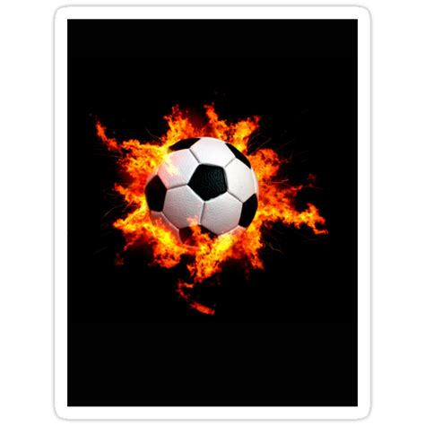 "Flaming Soccer Ball" Stickers by kevmartin | Redbubble