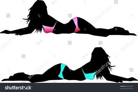 Bikini Woman Silhouette Ilustraci N Vectorial En Stock