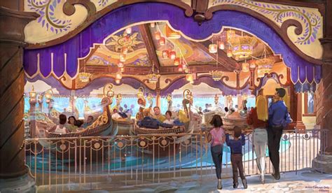 New Frozen Rapunzel Attraction And Lakeside Restaurant Concept Art