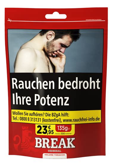 Break Original Volumen Tabak 135g Beutel Feinschnitt Kaufen