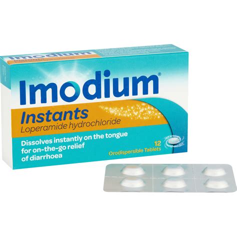 Imodium Instants Loperamide Hydrochloride Tablets 12 Pack Wilko