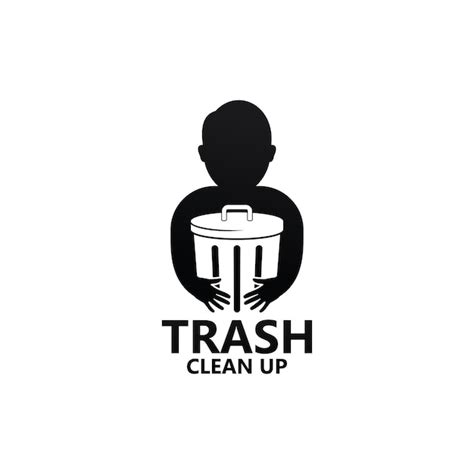 Premium Vector People Clean Up Trash Logo Template Design