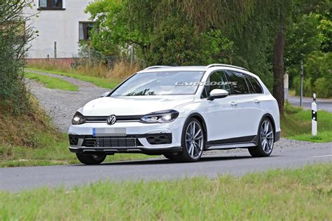 New VW Golf R Estate Spied Posing As An Alltrack | Carscoops