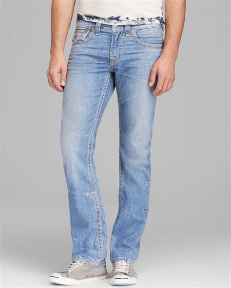 Lyst True Religion Jeans Rick Big Qt Straight Fit In Light Wash In