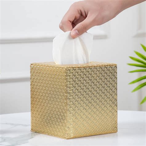 Gold Tissue Box Cover Tissue Box Cover Square Gold Tissue Box Holders Tissue Holder For Bathroom