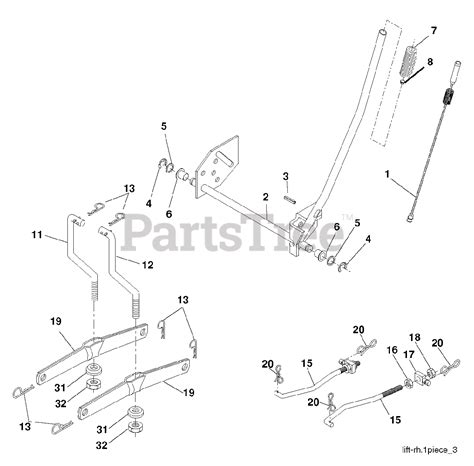 Poulan Po 17542 Lt 960120110 00 Poulan Lawn Tractor 2010 09 Mower Lift Deck Lift Parts