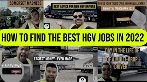 How To Find The Best Hgv Jobs In Youtube