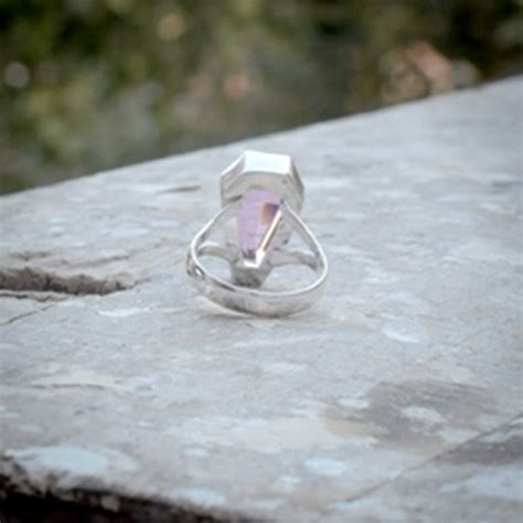 Sch Ne Pink Kunzit Edelstein Sterling Silber Handgemacht Ring Ebay