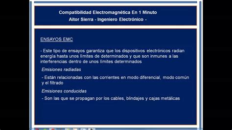 Compatibilidad Electromagn Tica En Minuto Ensayos Emc Part Youtube