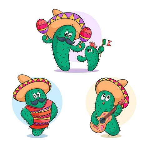 Free Vector Hand Drawn Cactus Cartoon Illustration