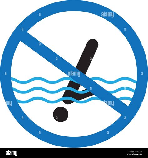 No Diving Sign Vector Prohibition Symbol Stock Vector Image And Art Alamy