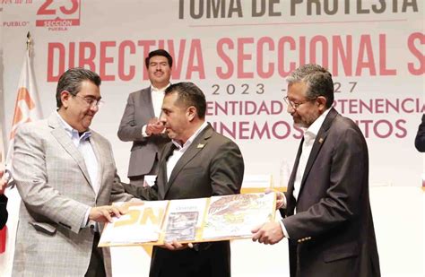 Refrenda Sergio Salomón respeto absoluto del gobierno estatal al SNTE