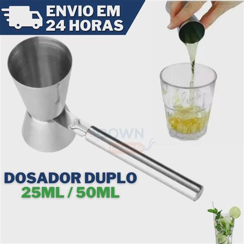 Dosador Duplo De Bebidas Inox Cabo Ml Ml Medidor No Shoptime